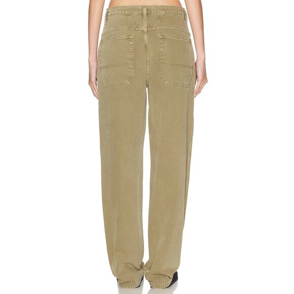 FRAME Denim 90s Utility Loose Jeans Washed Summer Sage Green Size 24 - Picture 10 of 11